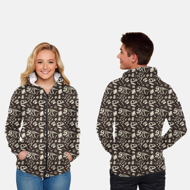 Vintage Fossils-unisex all over print zip-up sweatshirt-tobefonseca