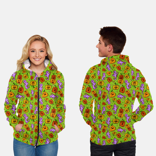 Spooky Pumpkins-unisex all over print zip-up sweatshirt-TeeFury