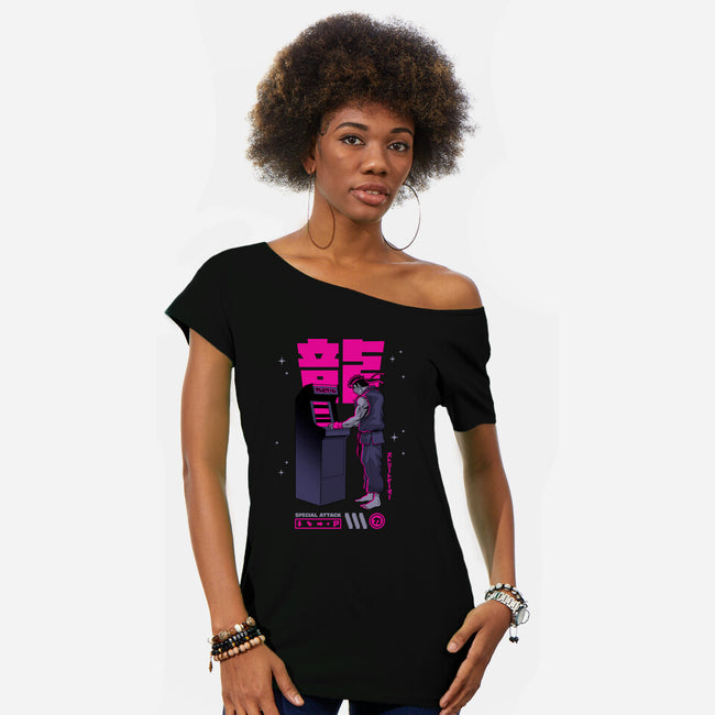 Street Gamer-womens off shoulder tee-retrodivision