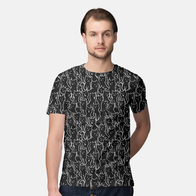 Lots Of Cats-mens all over print crew neck tee-tobefonseca