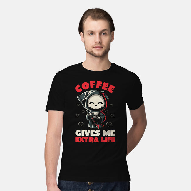 Coffee Gives Me Extra Life-mens premium tee-koalastudio