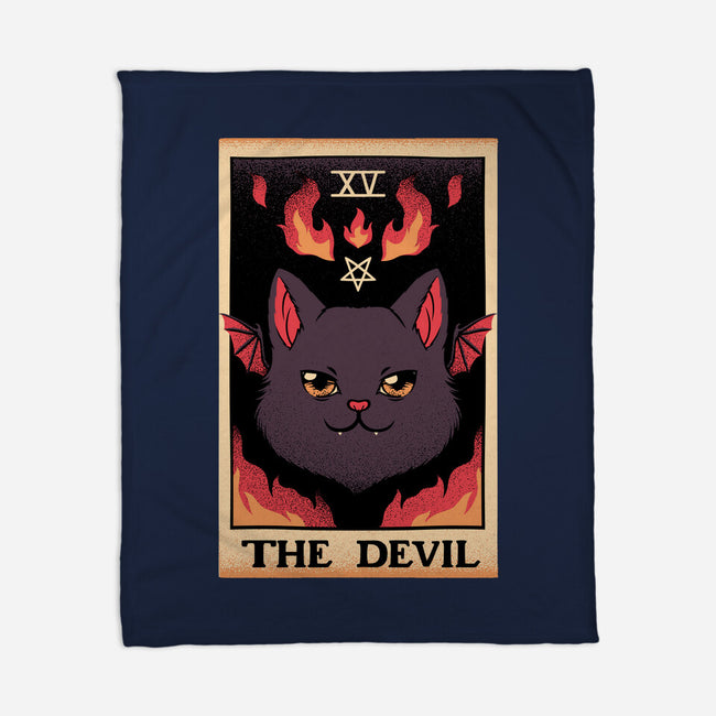 The Devil Cat Tarot Card-none fleece blanket-tobefonseca