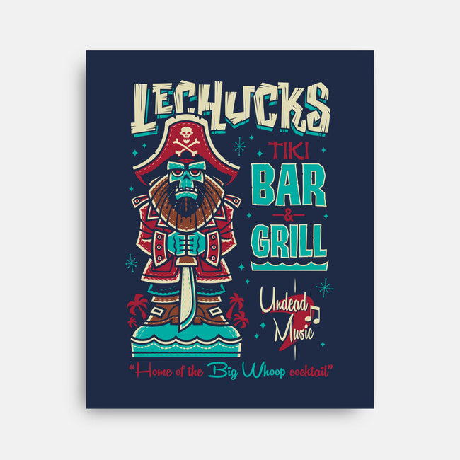 LeChucks Tiki Bar-none stretched canvas-Nemons