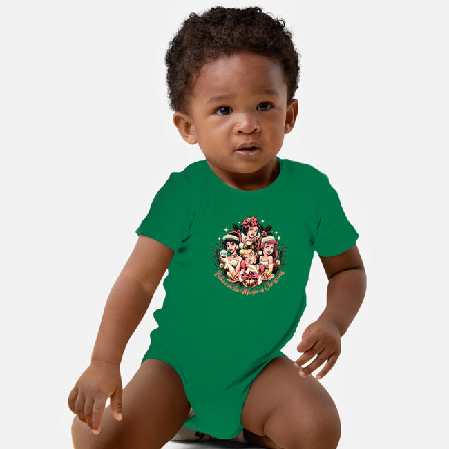 Christmas Princesses-baby basic onesie-momma_gorilla