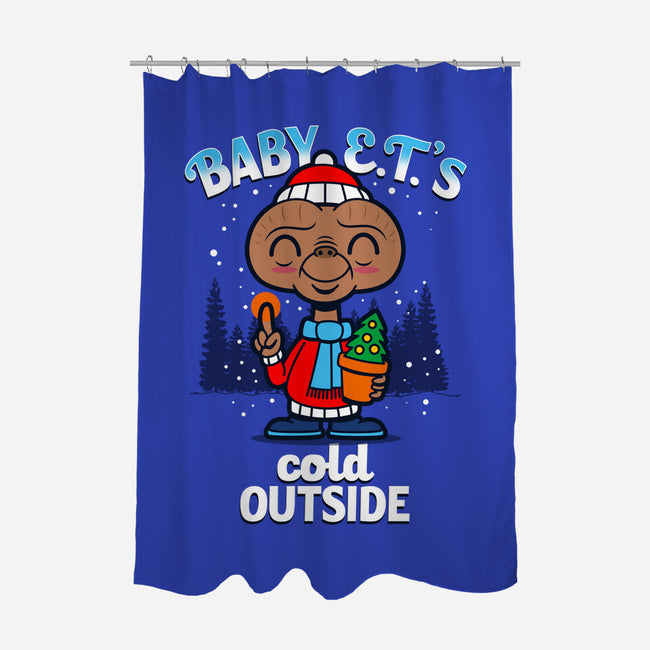 Baby E.T.'s Cold Outside-none polyester shower curtain-Boggs Nicolas