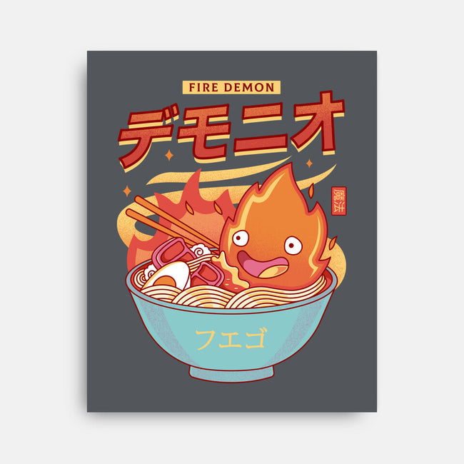 The Fire Demon Ramen-none stretched canvas-Logozaste