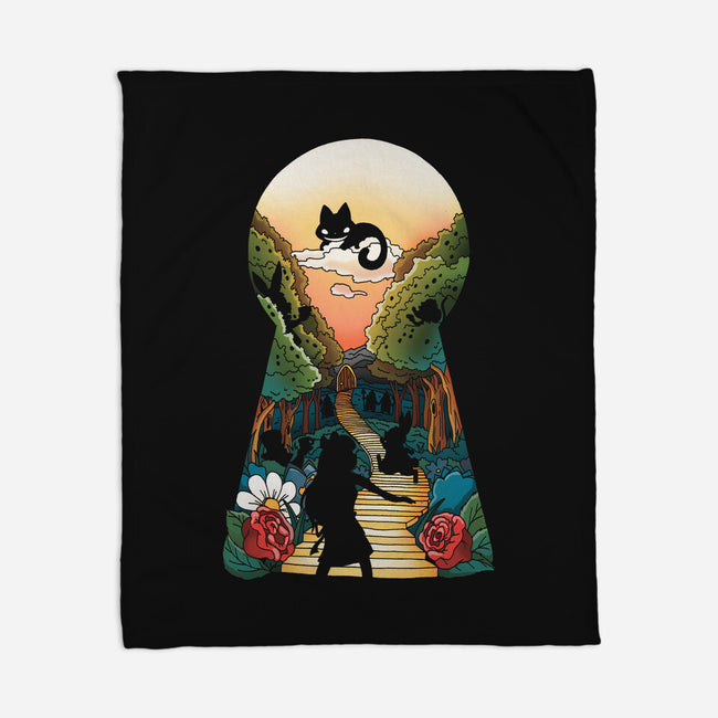 In Wonderland-none fleece blanket-Vallina84