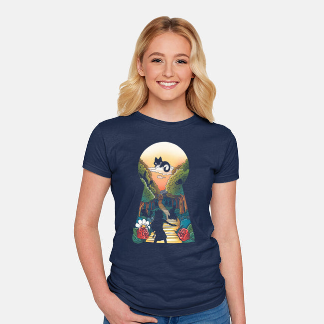 In Wonderland-womens fitted tee-Vallina84