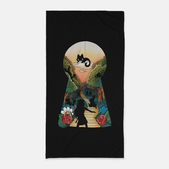 In Wonderland-none beach towel-Vallina84