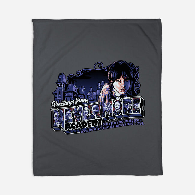 Greetings From Nevermore-none fleece blanket-goodidearyan