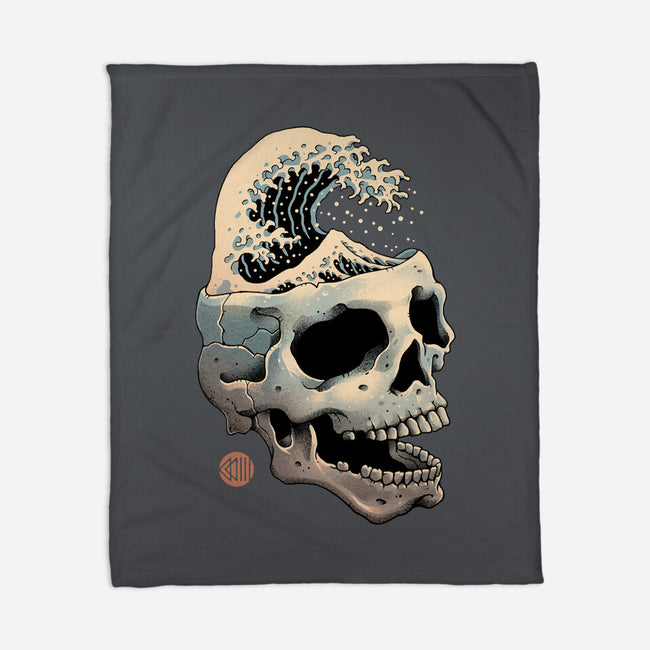 Skull Wave-none fleece blanket-vp021