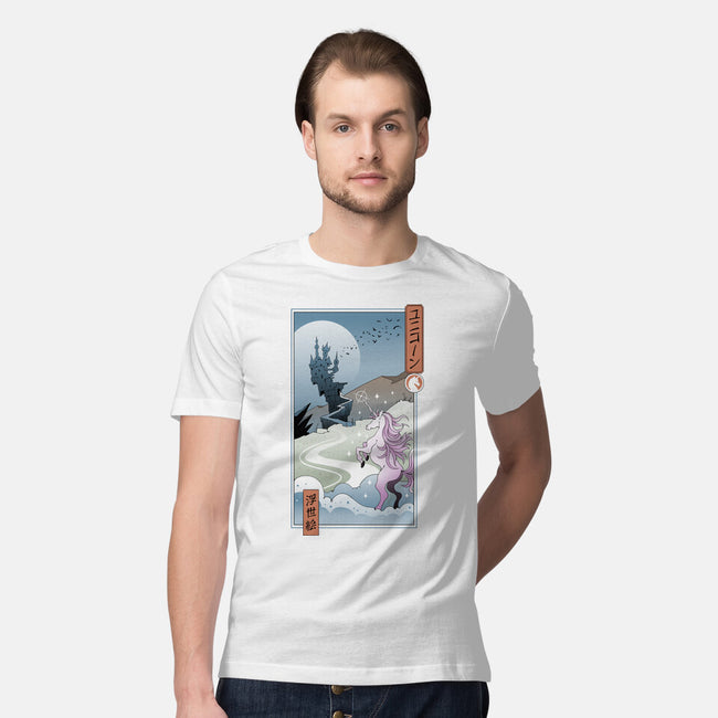 Unicorn Ukiyo-e-mens premium tee-vp021