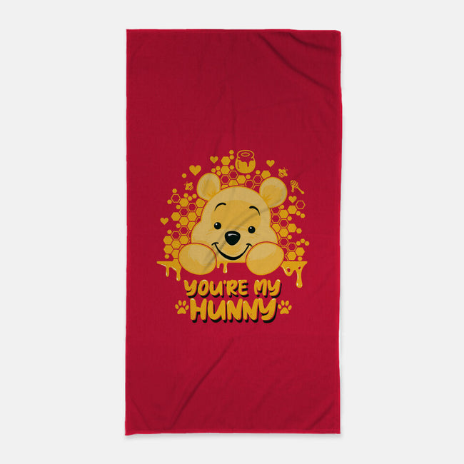 You're My Hunny-none beach towel-erion_designs