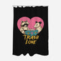 Trash Love-none polyester shower curtain-vp021