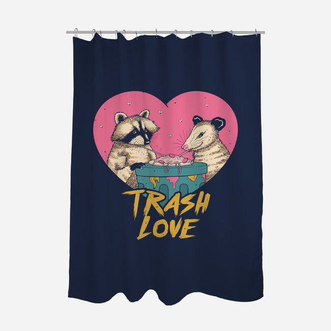 Trash Love-none polyester shower curtain-vp021