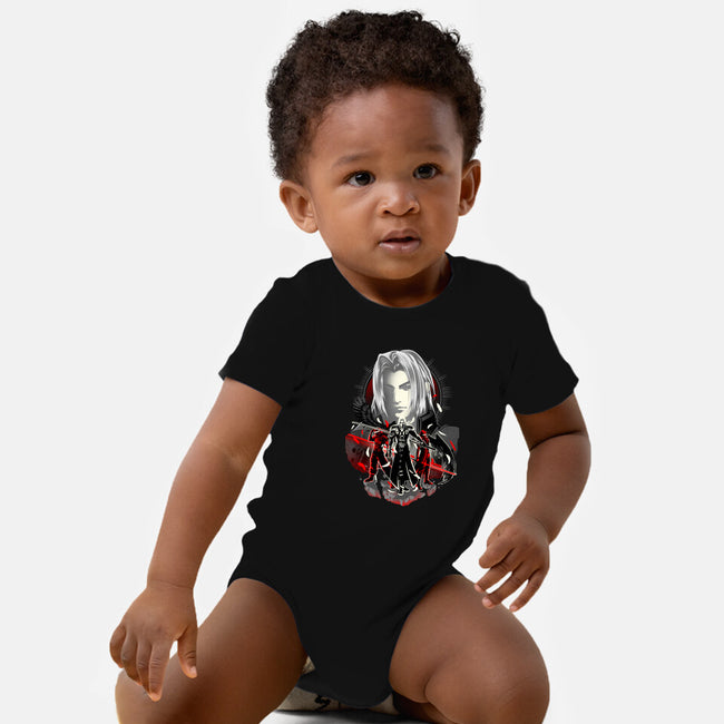 The Man In The Black Cape-baby basic onesie-hypertwenty