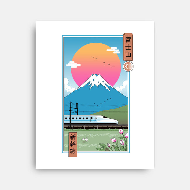 Shinkansen In Mt. Fuji-none stretched canvas-vp021