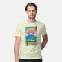 Shinkansen In Mt. Fuji-mens premium tee-vp021