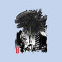 Godzilla Sumi-e-none beach towel-DrMonekers