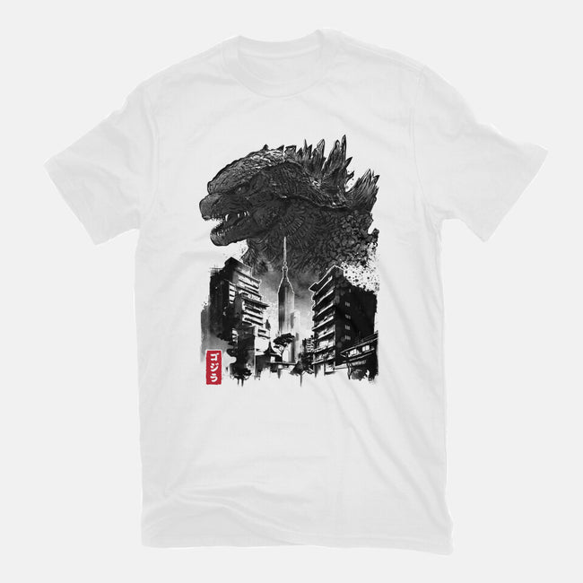 Godzilla Sumi-e-mens premium tee-DrMonekers