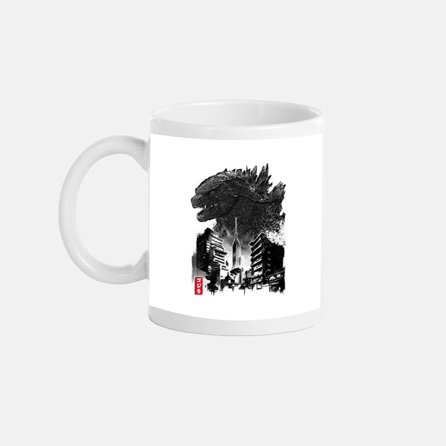 Godzilla Sumi-e-none mug drinkware-DrMonekers