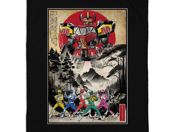 Rangers In Japan Woodblock