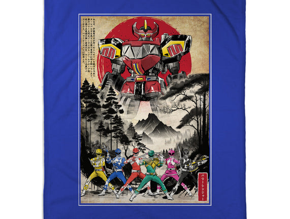 Rangers In Japan Woodblock