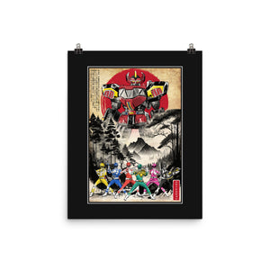 Rangers In Japan Woodblock