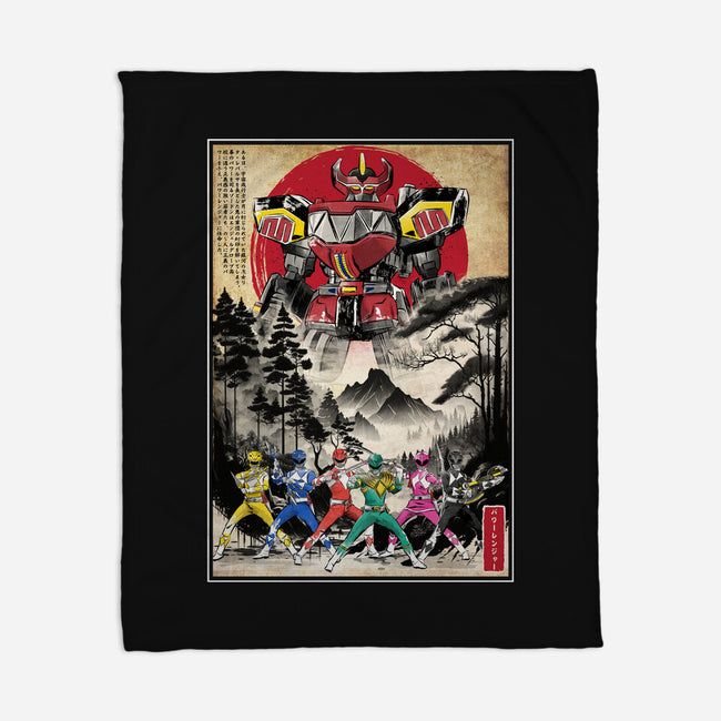 Rangers In Japan Woodblock-none fleece blanket-DrMonekers