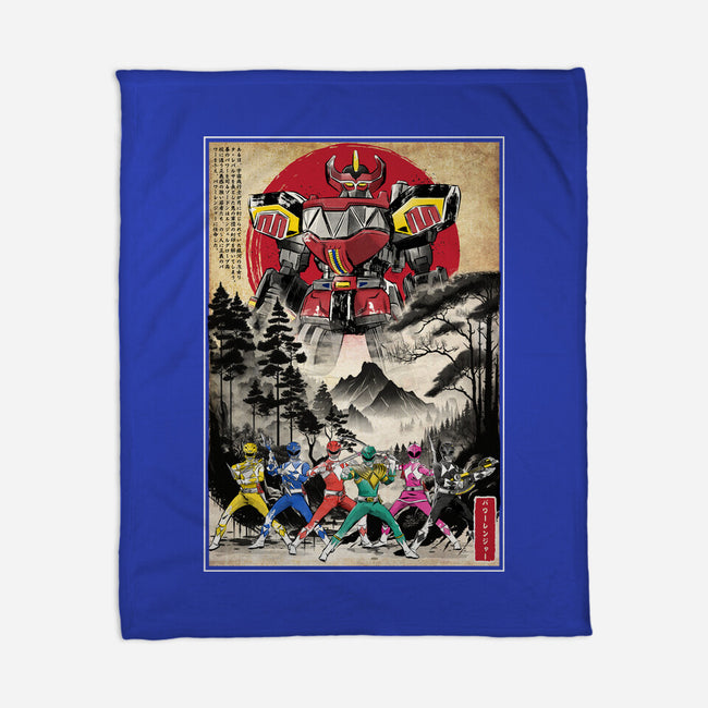 Rangers In Japan Woodblock-none fleece blanket-DrMonekers