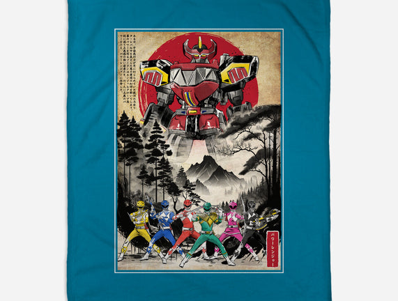 Rangers In Japan Woodblock