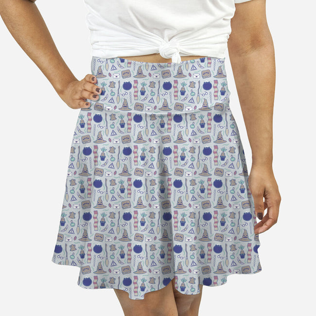 Hogwarts Items-womens all over print skater skirt-xMorfina