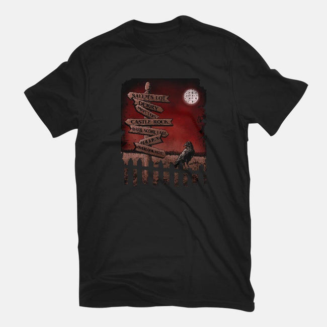 Horror Crossroads-mens basic tee-saqman