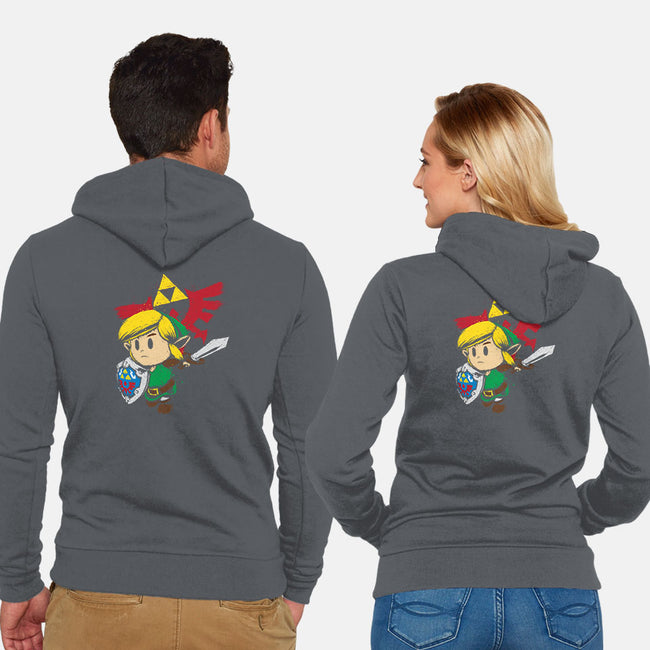 Hylian Hero-unisex zip-up sweatshirt-DrMonekers