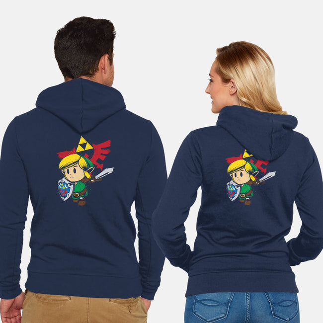 Hylian Hero-unisex zip-up sweatshirt-DrMonekers