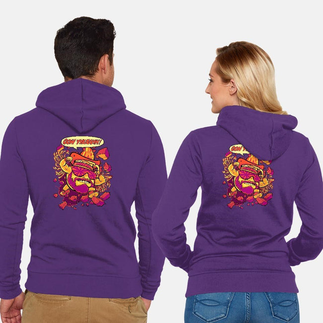 Macho-Kool-unisex zip-up sweatshirt-BeastPop