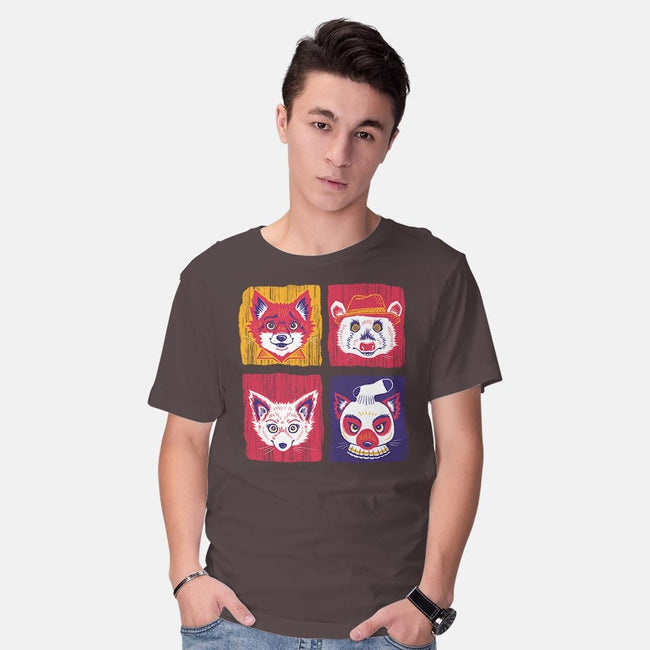 Fantastic Fox Friends-mens basic tee-Miranda Dressler