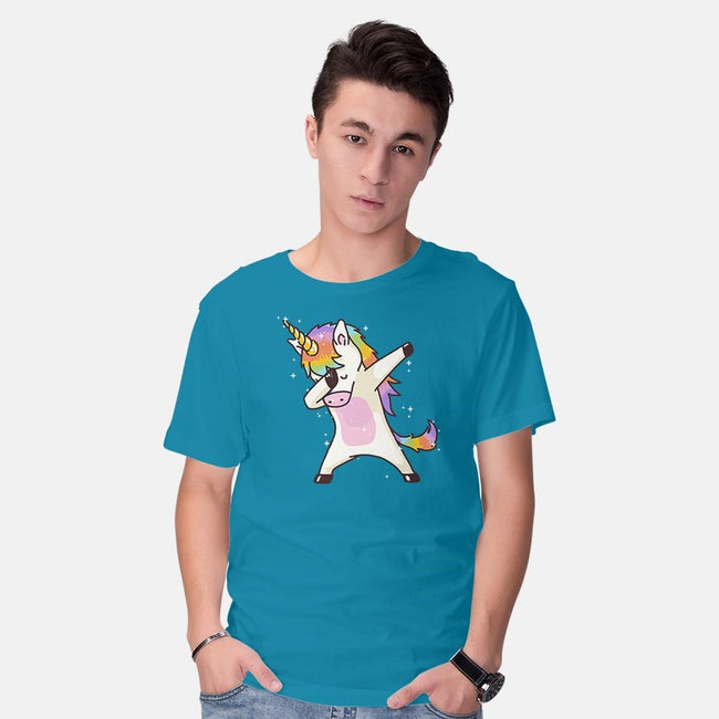 Dabbing Unicorn-mens basic tee-vomaria