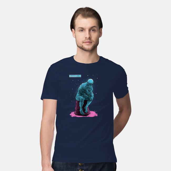 Blue Thinker-mens premium tee-teesgeex